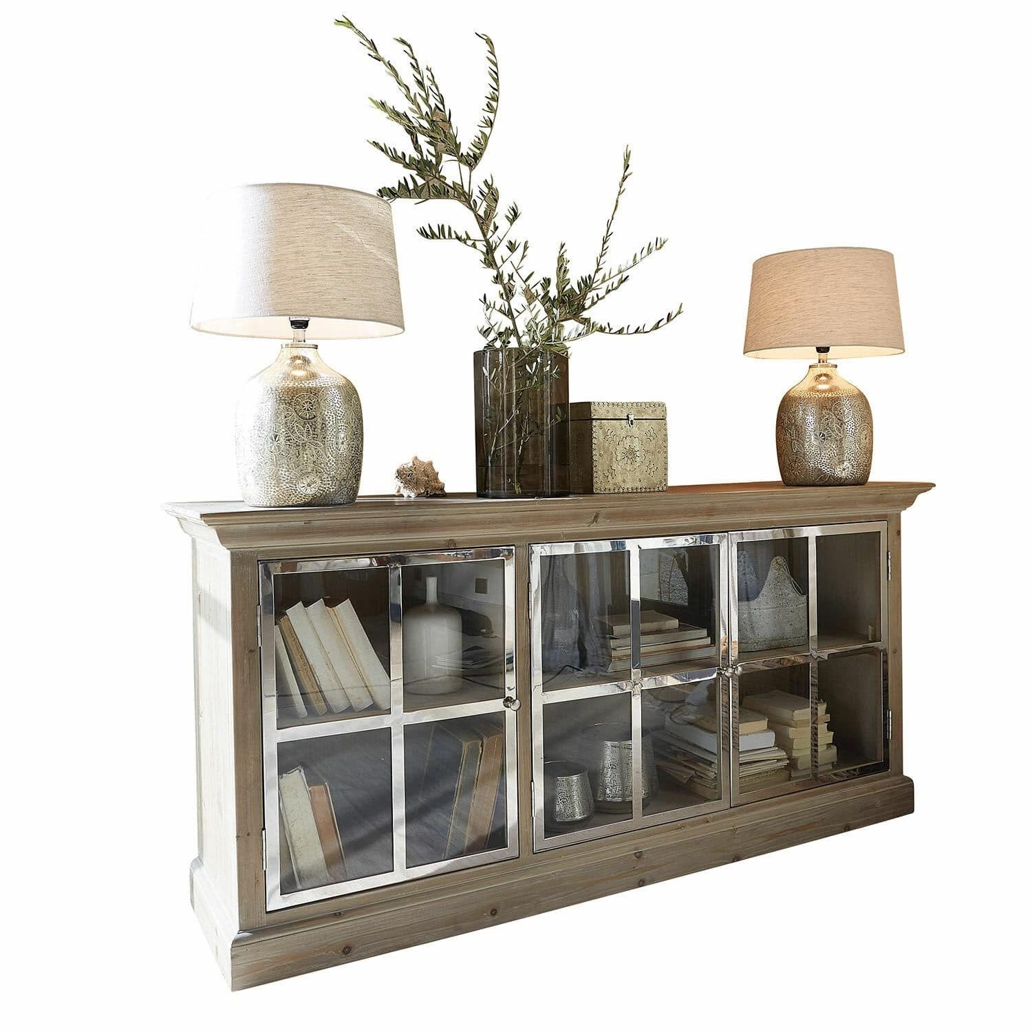 Mirabeau Kommode Sideboard Keyport braun/silber