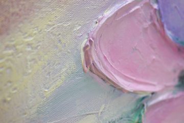YS-Art Gemälde Abstraktion V, Abstrakt, Abstraktes Leinwand Bild Handgemalt Gold Rosa Lila