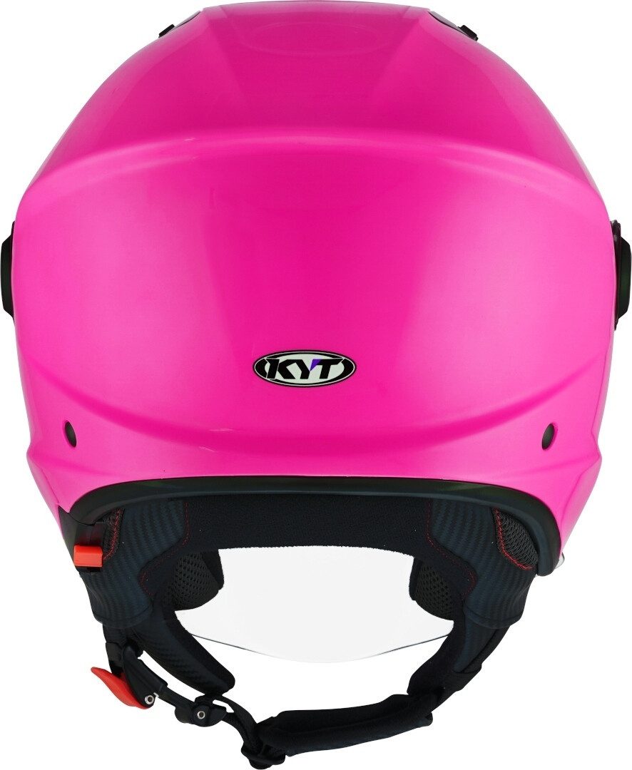 KYT Motorradhelm D-City Plain Jethelm, integriertes Sonnenvisier