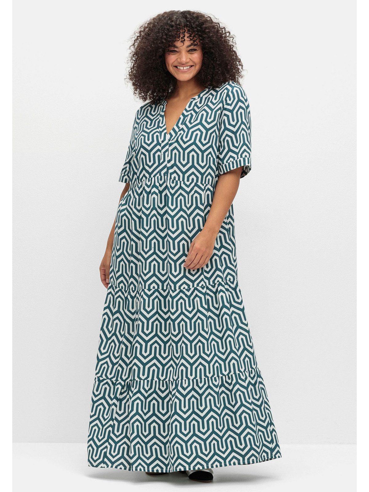 Sheego Maxikleid Große Größen mit grafischem günstig online kaufen