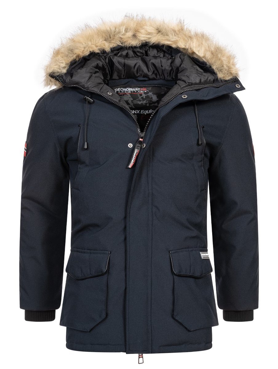 Geographical Norway Parka Herren Winter Jacke Outdoorjacke Winter Parka warm gesteppt Steppjacke