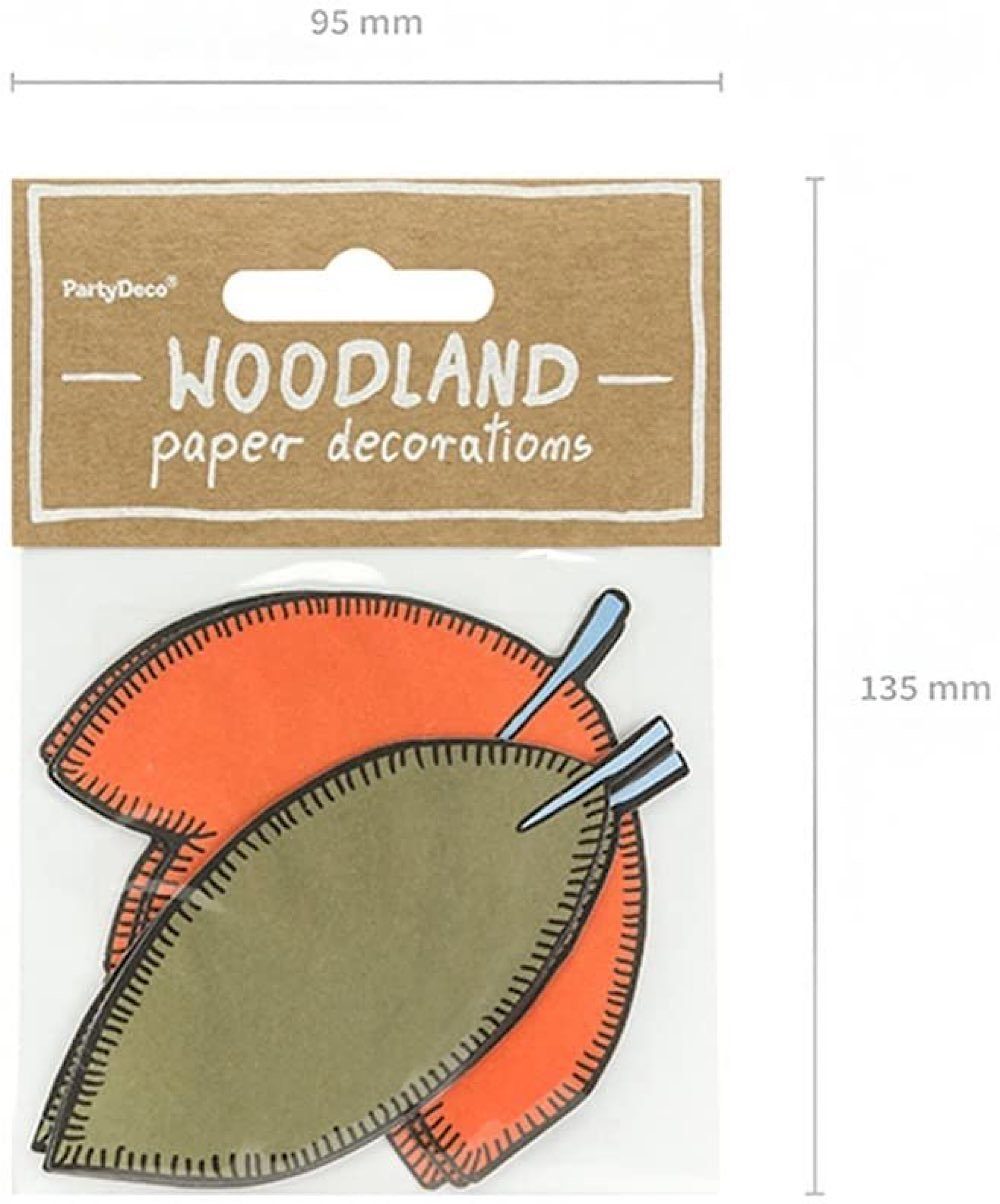 Papierdekoration Blätter - Woodland Pompon partydeco