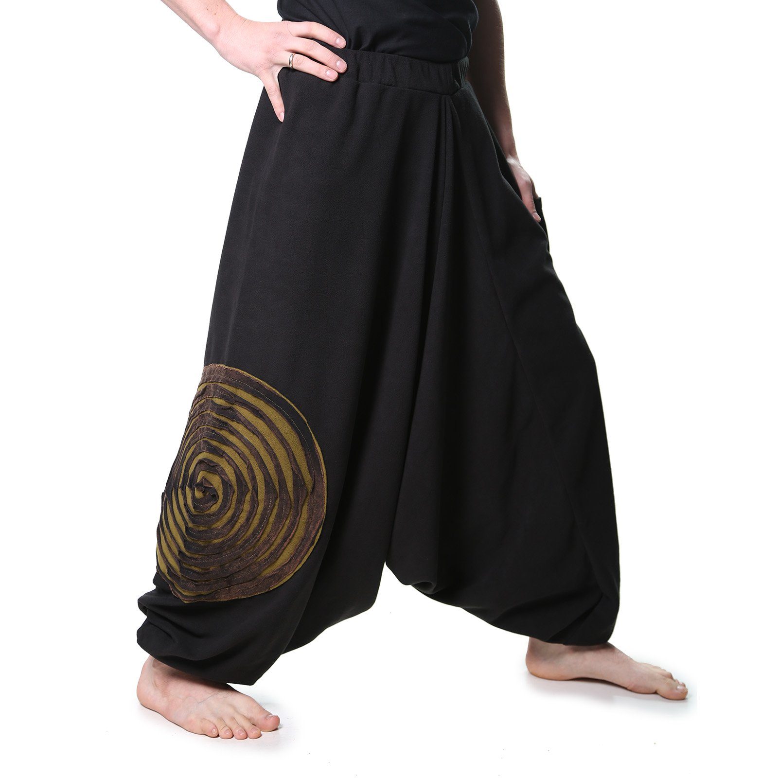 Haremshose Herren Winter Fleecehose Thermo Haremshose Pluderhose ALADINHOSE Lang