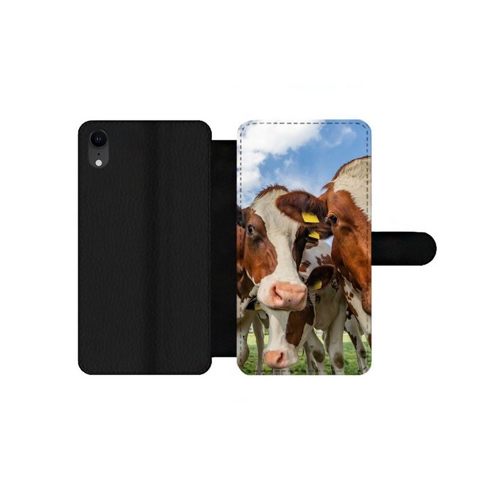 MuchoWow Handyhülle Kühe - Tiere - Wiese - Natur Handyhülle Telefonhülle Apple iPhone XR