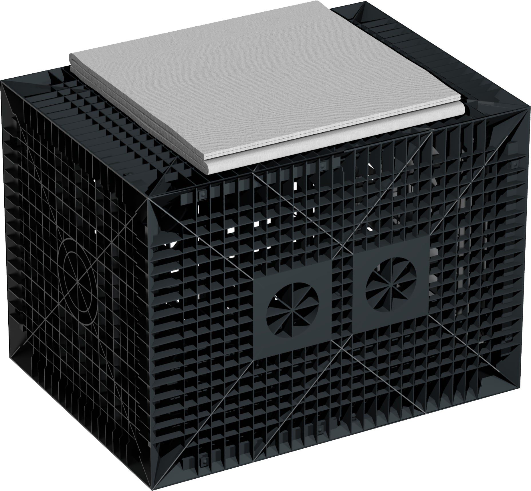 GreenLife Regenrinne GreenLife Set Versickerung 280l Gartenentwässerung Sickerwürfel