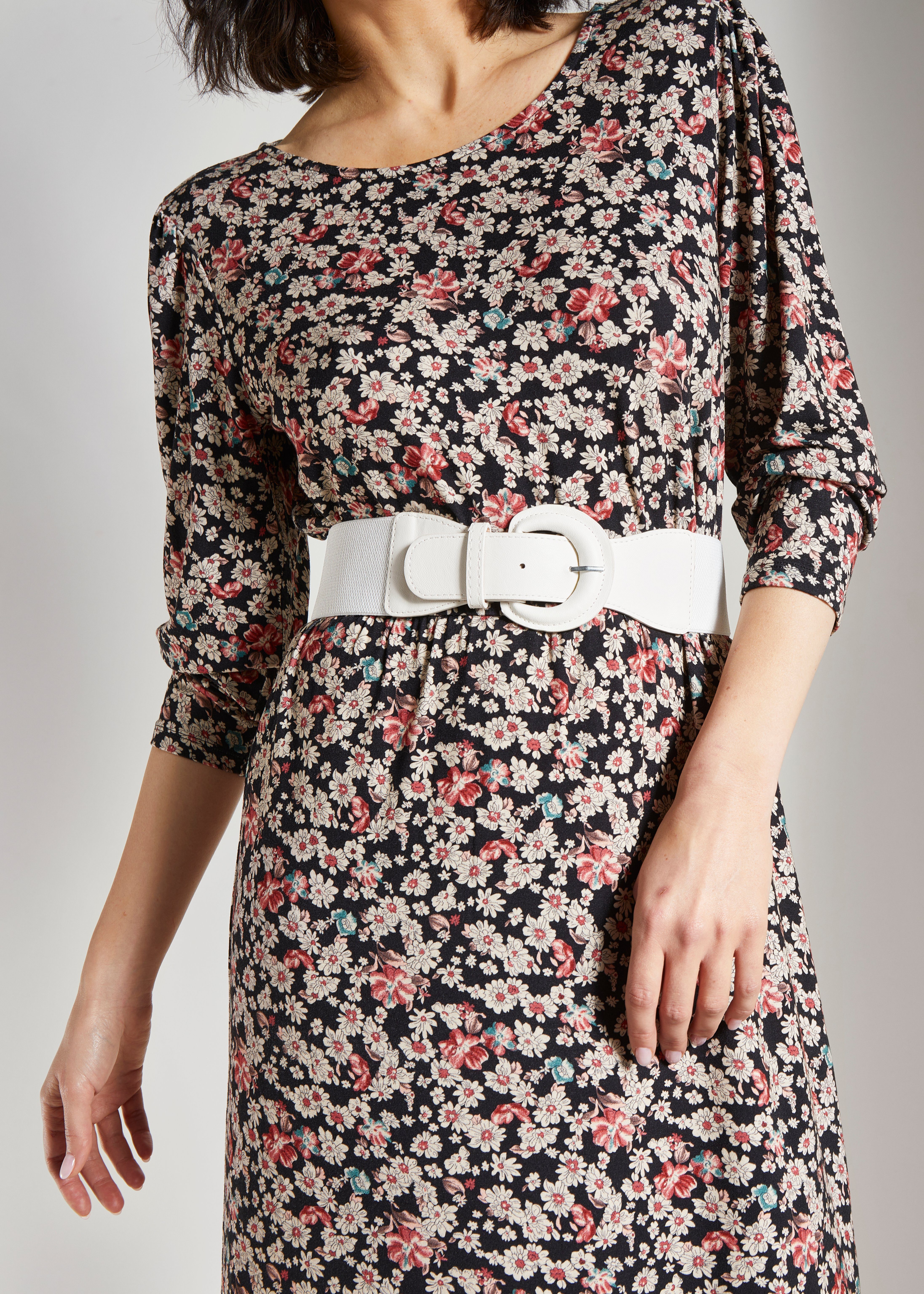 LASCANA Taillengürtel Stretchgürtel Shaping-Effekt, große Schließe, für Kleid & Overall, Bauchgürtel