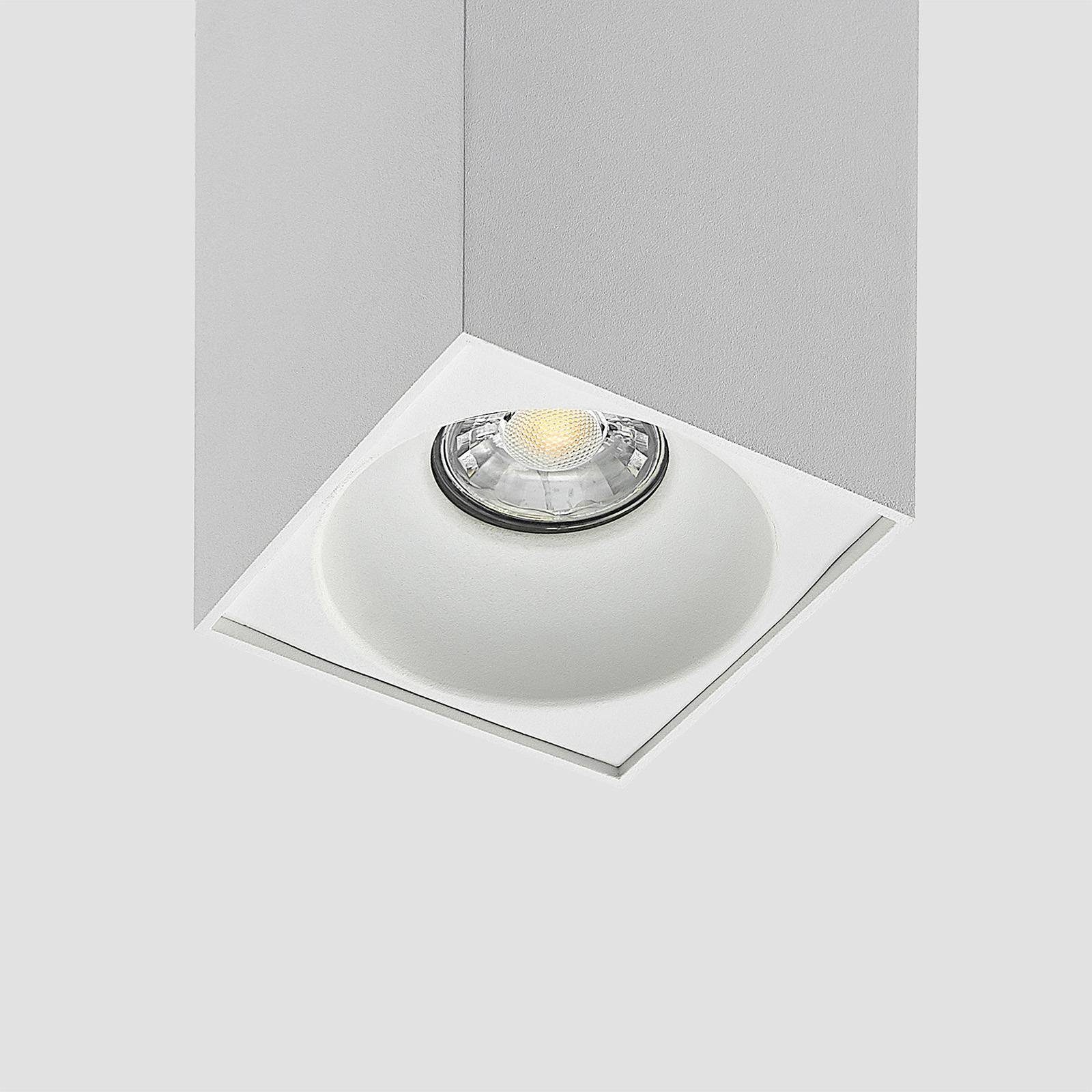 Arcchio Deckenleuchte flammig, Modern, nicht Aluminium, Deckenleuchte, 1 GU10, Hinka, dimmbar, weiß, inklusive, Leuchtmittel Lampe Eisen
