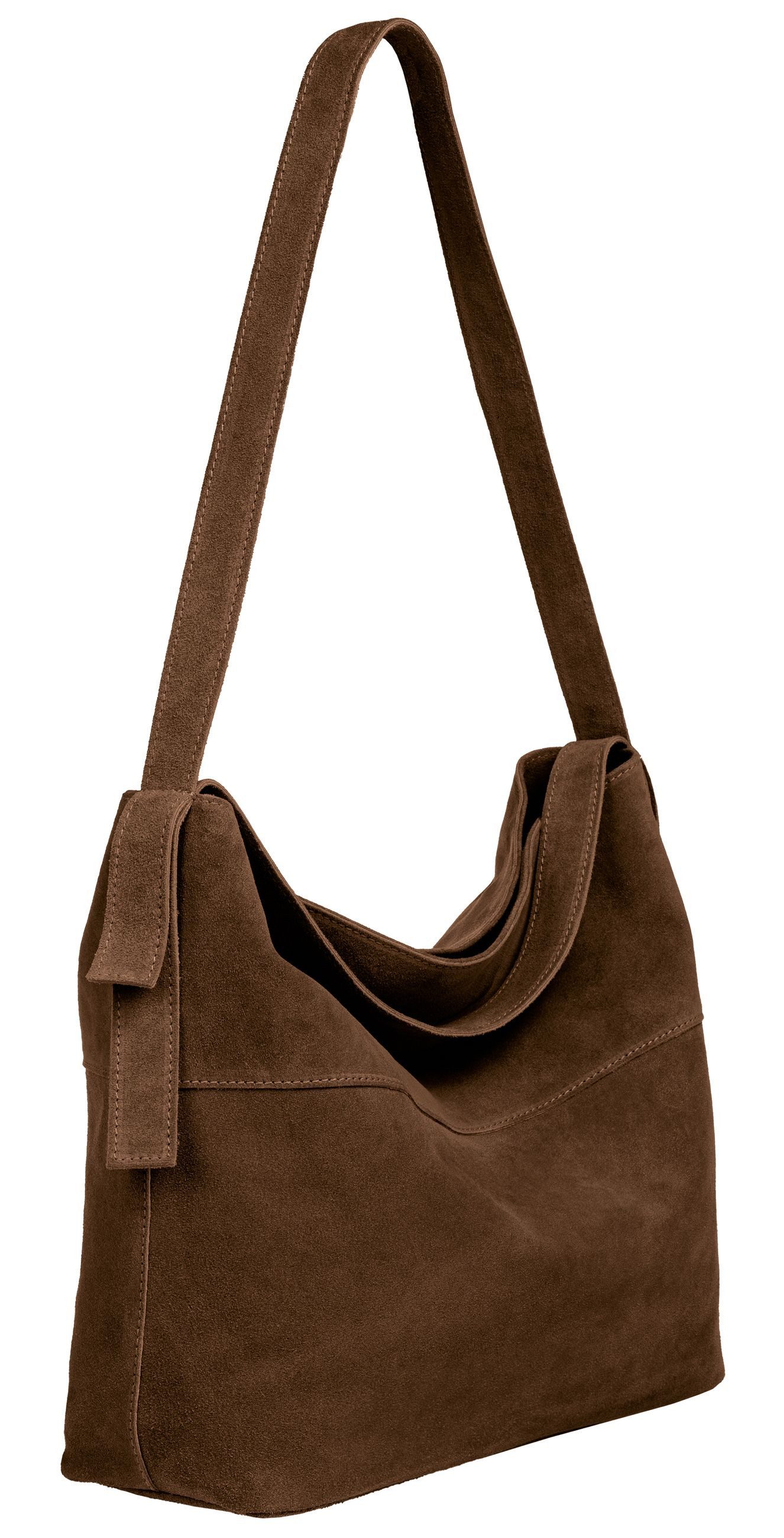 Caspar Schultertasche große Vintage Damen Leder Handtasche - PREMIUM LINE - günstig online kaufen