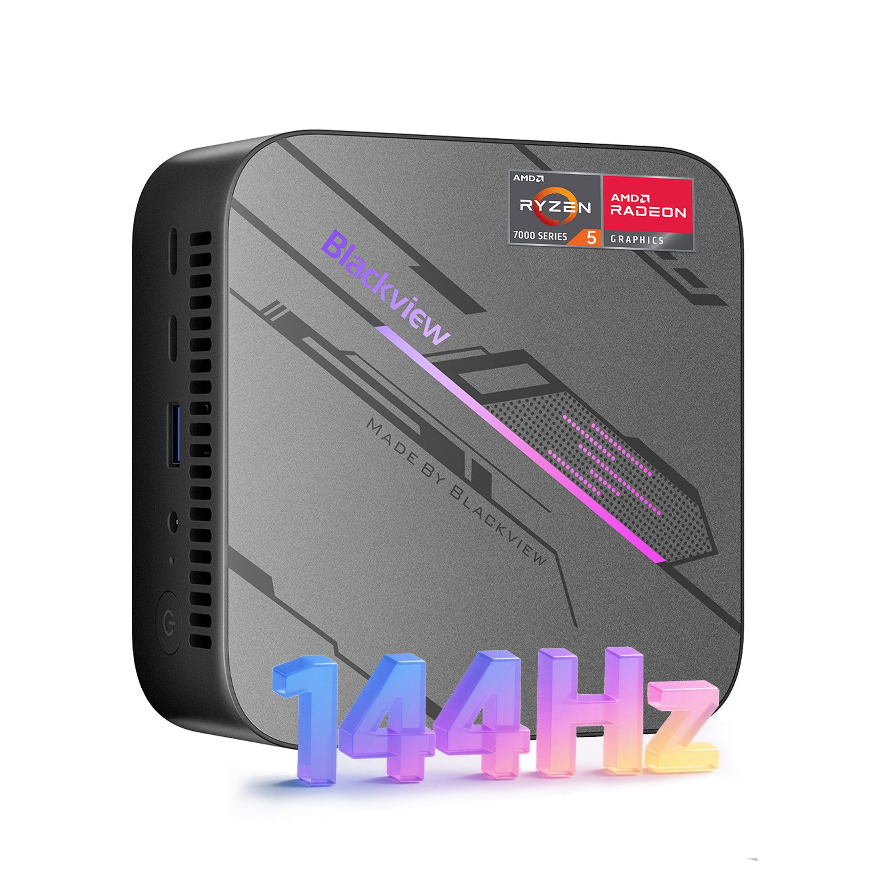 blackview MP100 AMD Ryzen 5 7430U(6C/12T, bis zu 4.3 GHz) Mini-PC (AMD AMD Ryzen 5 7430U, 16 GB RAM, 512 GB SSD, Windows 11 Pro, 4K UHD/WiFi 6 gaming PC, HDMI Gigabit Ethernet)