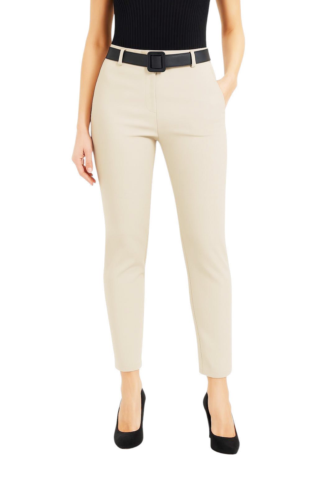 Mississhop Stretch-Hose Chinos Damen Stretchhose mit Reißverschluss M.434 günstig online kaufen