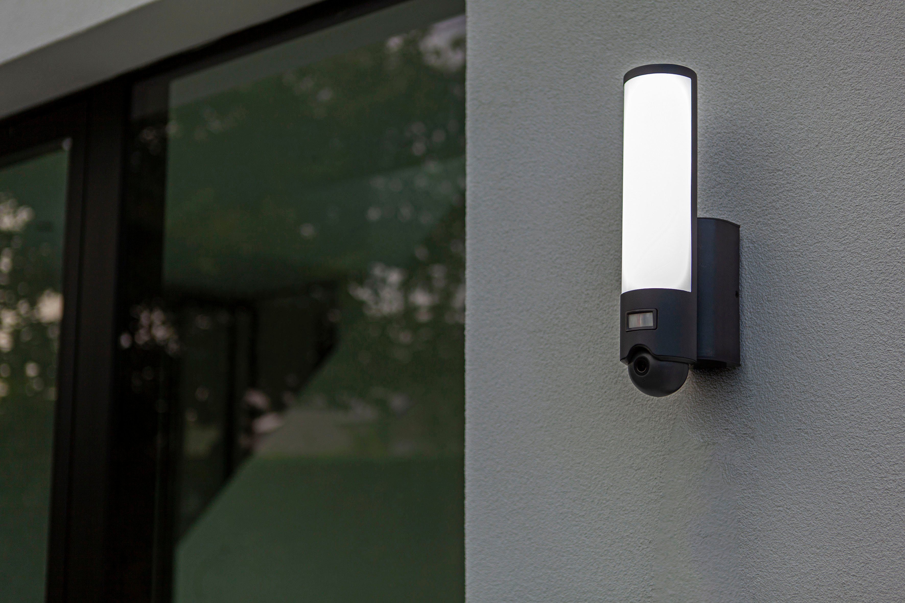 LUTEC Smarte LED-Leuchte ELARA, Kameraleuchte LED fest integriert, Smart-Home