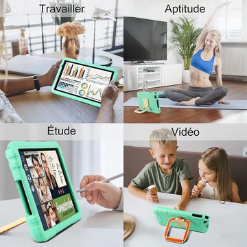 AOCWEI Tablet (10,1", Android 13, Kinder mit kindgerechte hülle kamera google gms schutzhülle-hellgrün)