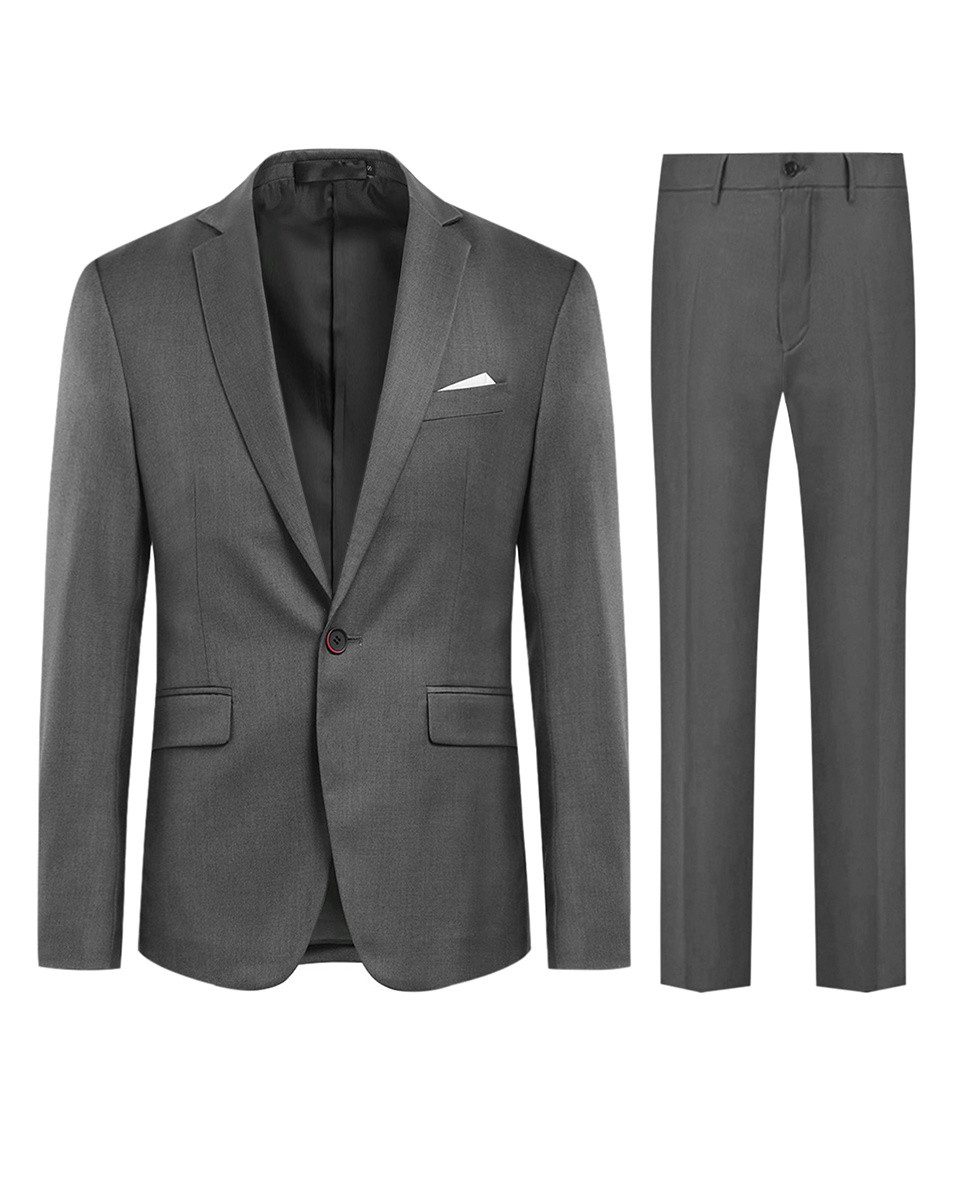 Allthemen Anzug (2 tlg, Anzug Set) Herren zweiteiliger Businessanzug Slim Fit