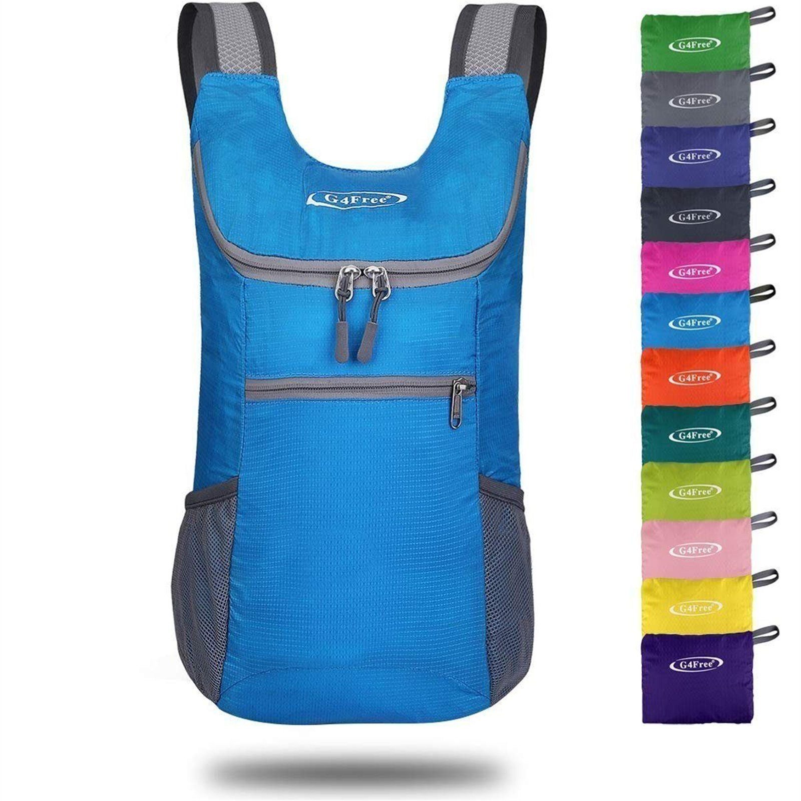 G4Free Wanderrucksack, Kleiner Rucksack 11 L, Wanderrucksack Backpack Blau