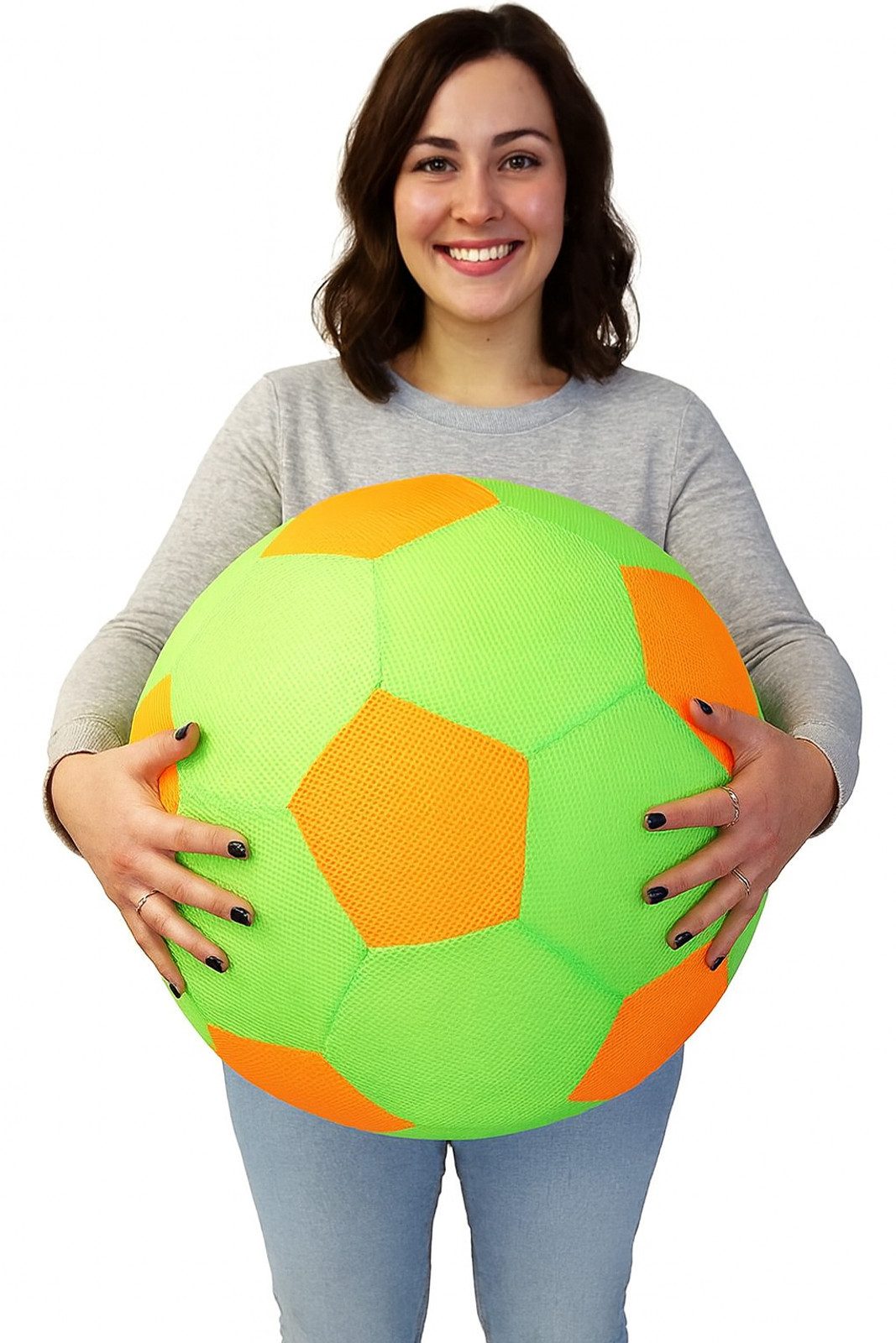 BURI Softball XXL Meshball Riesenball 50cm Ball groß Spielball Stoffball Mesh Ball