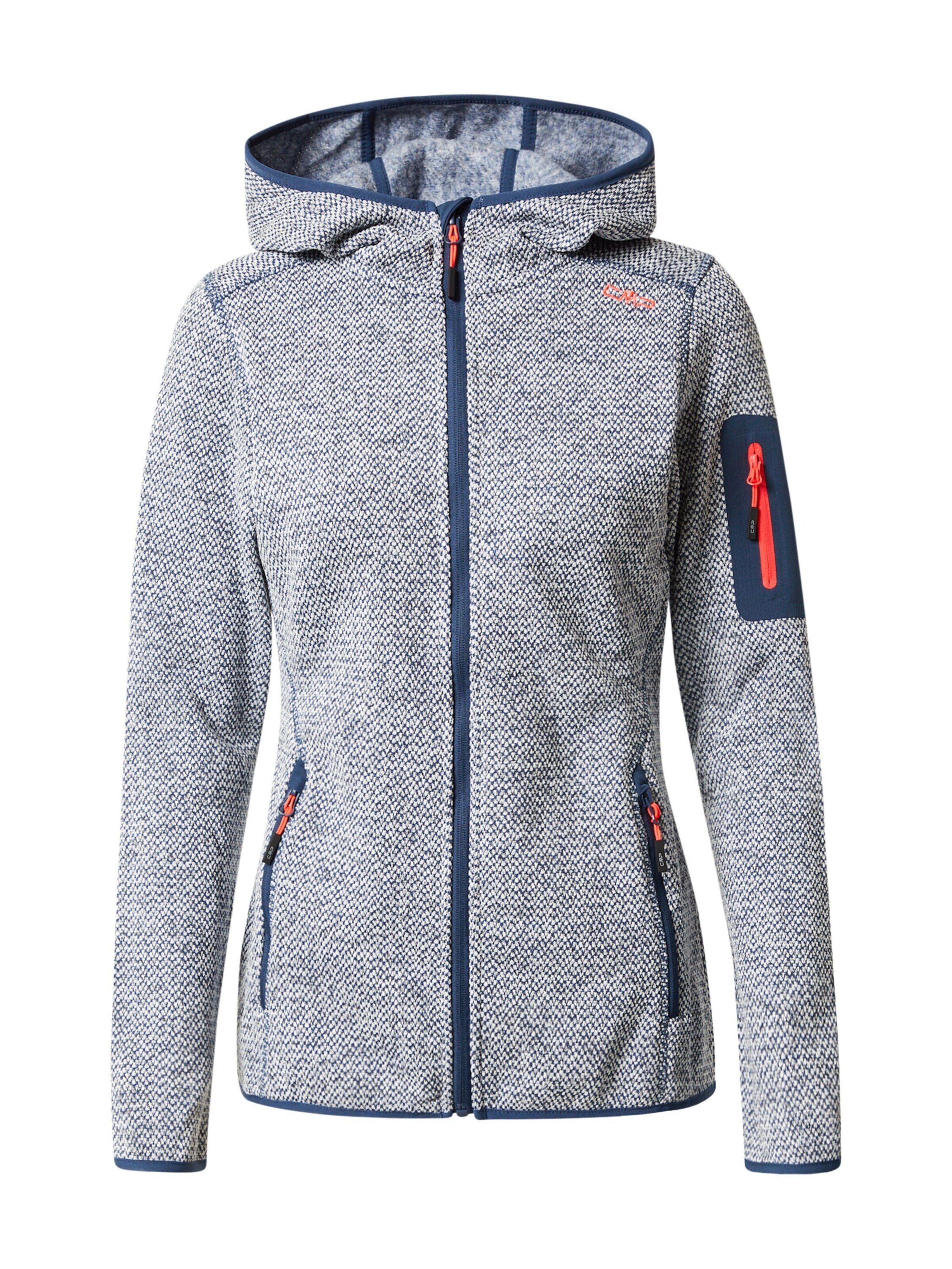 CMP Fleecejacke (1-St) Weiteres Detail, Stickerei, Plain/ohne Details 02MM BLUE INK-BIANCO