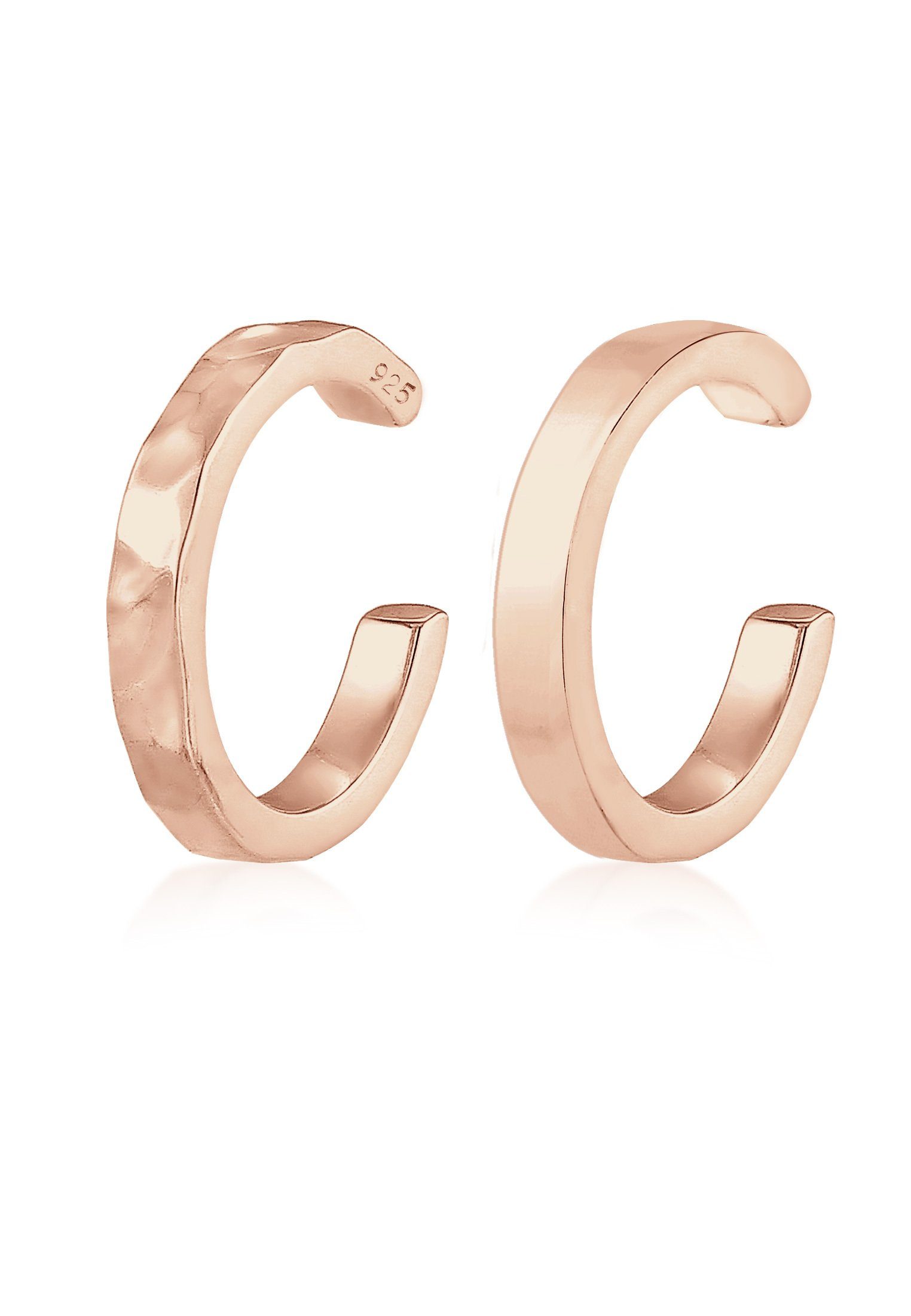 Elli Ohrklemme Earcuff Set Organic Look 925 Silber, Geo