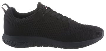 Tommy Hilfiger CORPORATE KNIT RIB RUNNER Sneaker mit seitlicher Logoflagge, Freizeitschuh, Halbschuh, Schnürschuh