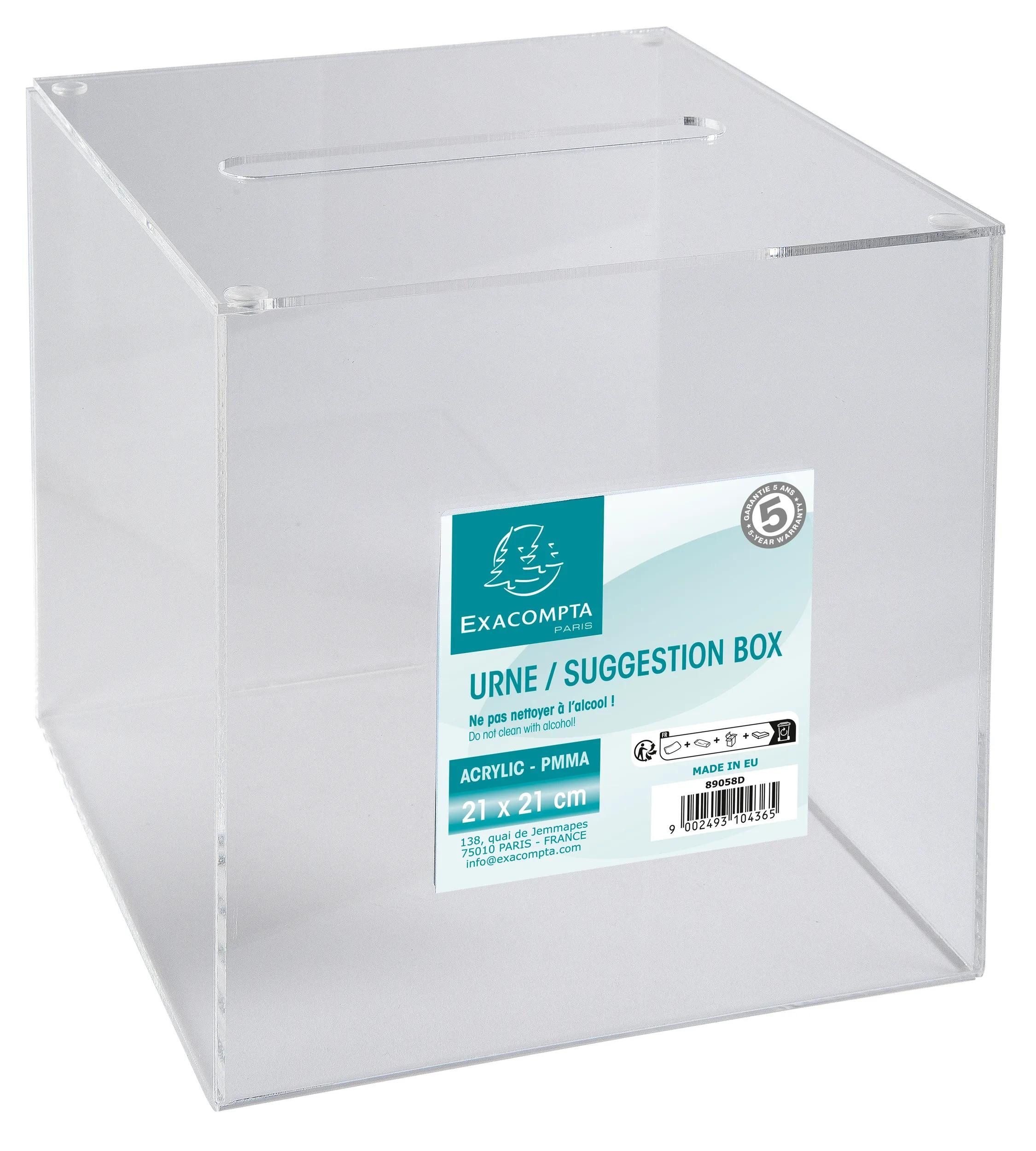 EXACOMPTA Zeitungsständer Urne 21cm, mit abnehmbarem Deckel - Kristall - 89058D, Tischständer