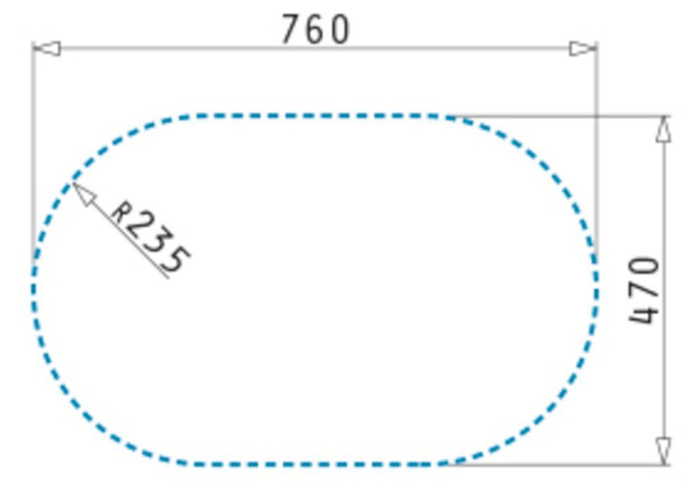 Pyramis Granitspüle Alazia Round, hellbraun rund, 78/49 cm