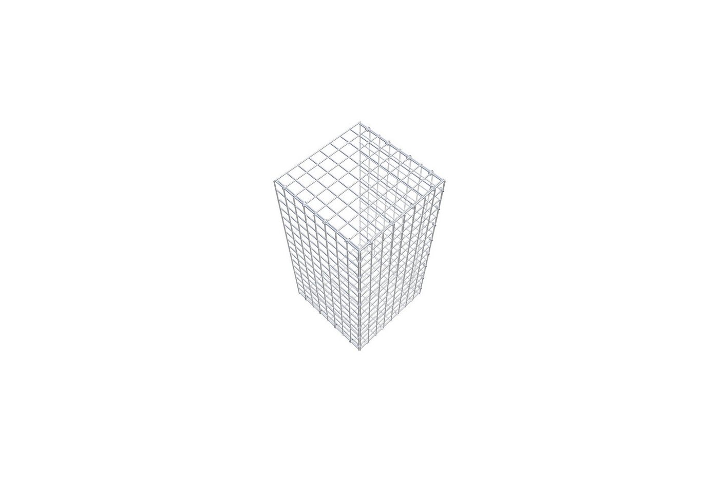 Thumbnail - Gabiona Gabionenzaun Anbaugabione Typ 2 80 cm x 40 cm x 40 cm (L x H x T), Maschenweite 5, (Anbaugabione Typ 2 80 cm x 4...