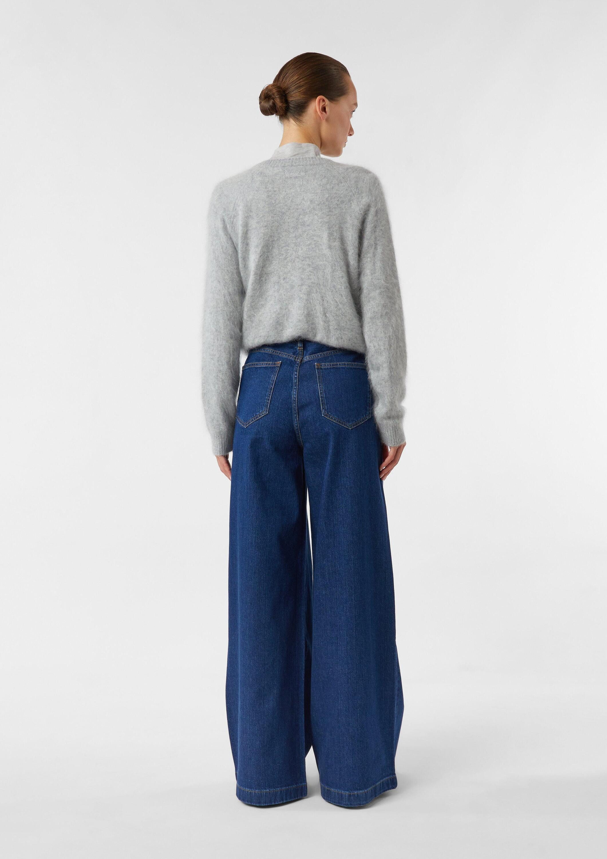 comma Weite Jeans Jeans-Hose Jeans mit Extra Wide Leg und Bundfalten