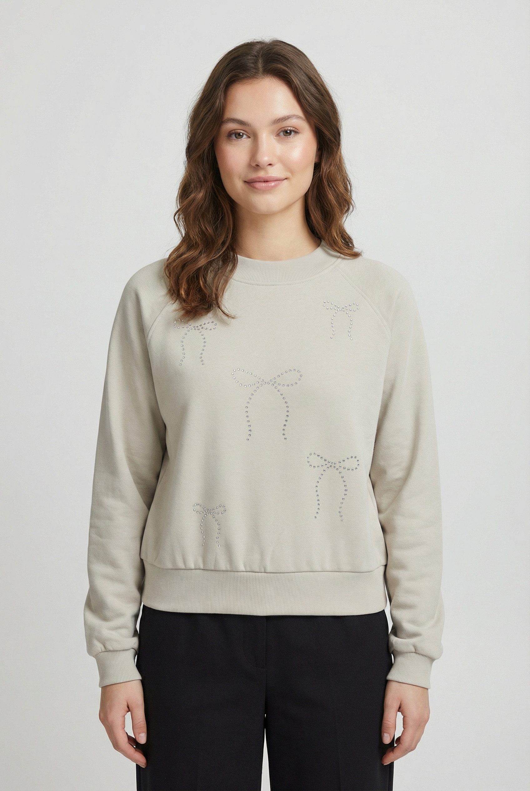 ONLY Sweatshirt ONLCAMA L/S RHINESTONE O-NECK SWT