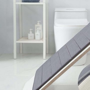Badematte Badezimmer Badteppich Saugfähige Rutschfester Badvorleger Waschbar FIDDY