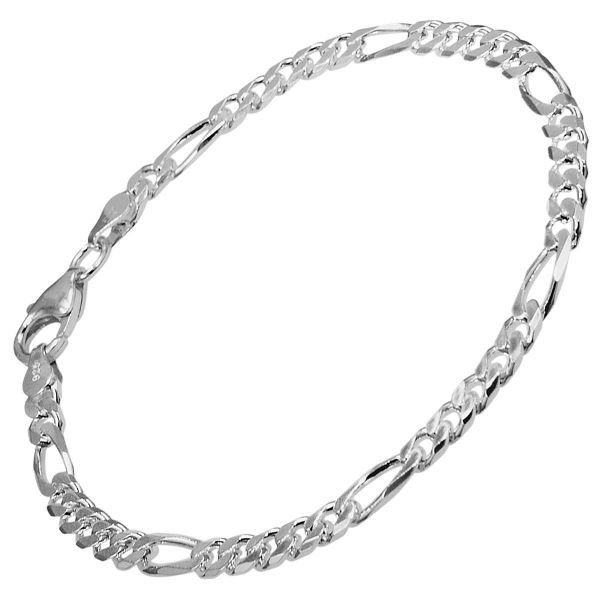 trendor Silberarmband 41994, Figaro Silber 925 Herren Breite 4,3 mm