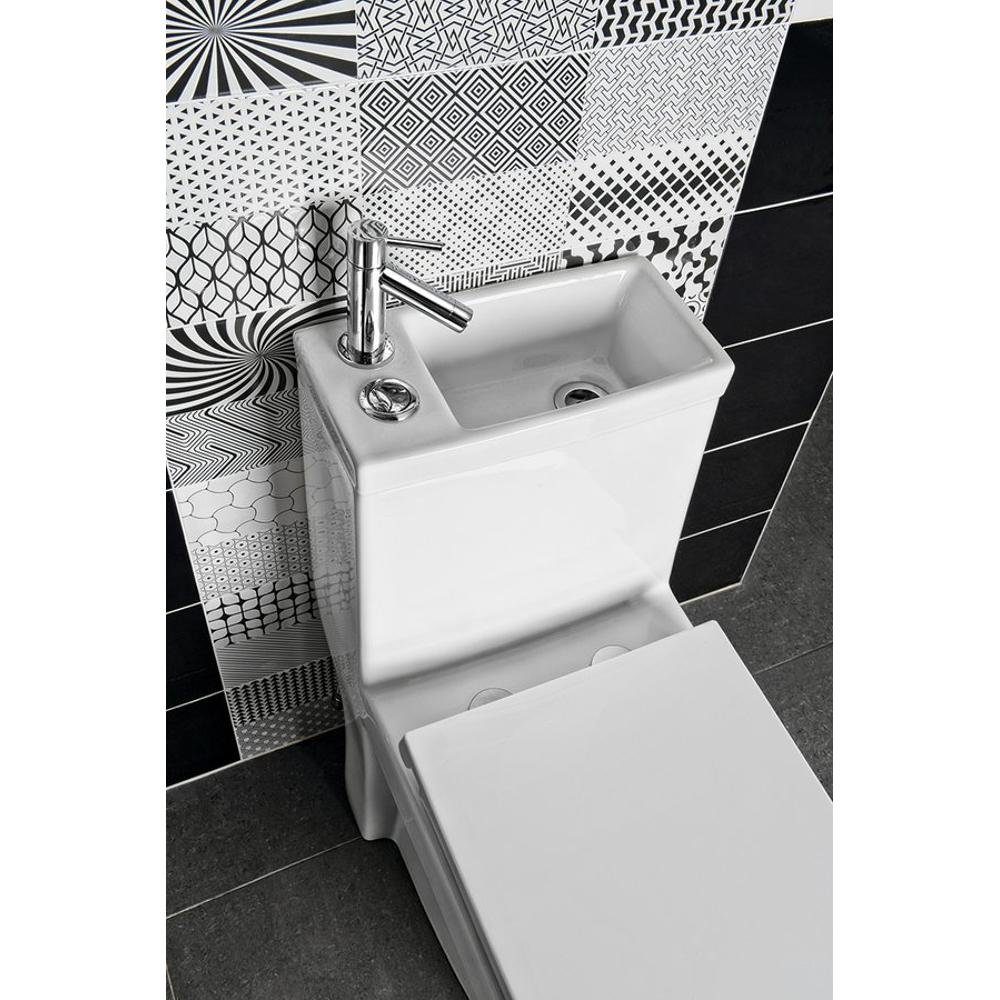 HAK Tiefspül-WC HYGIE Kombi -WC, mit Waschbecken, Spülkasten und WC-Sitz