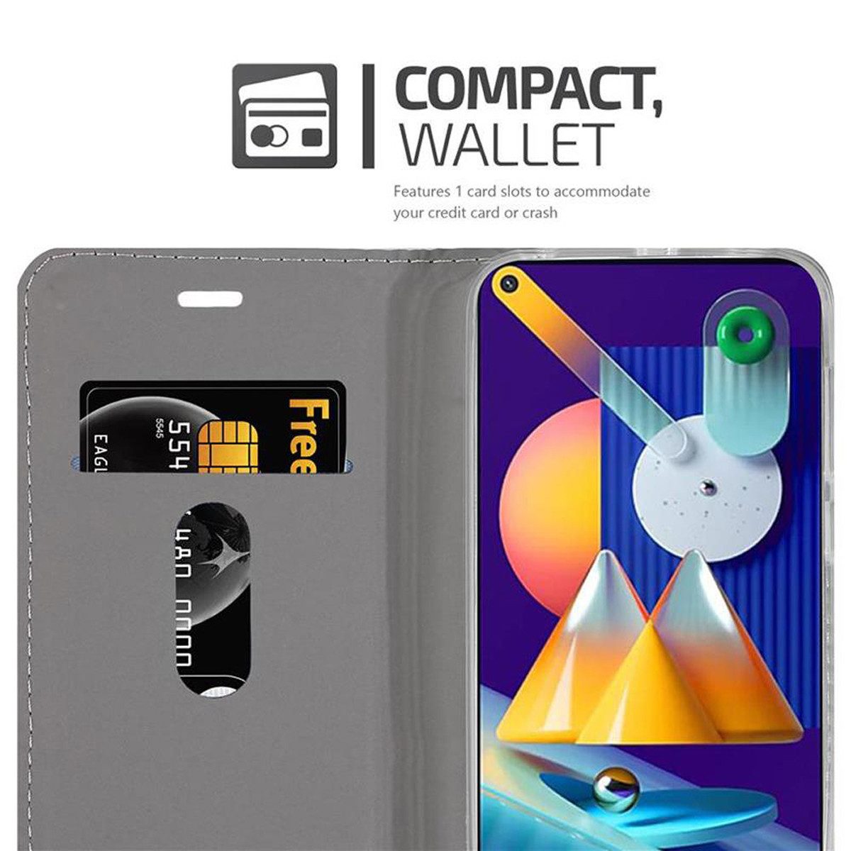 Cadorabo Handyhülle für Samsung Galaxy A11 / M11 Hülle Samsung Galaxy A11 / M11, Klappbare Handy Schutzhülle - Hülle - mit Standfunktion und Kartenfach