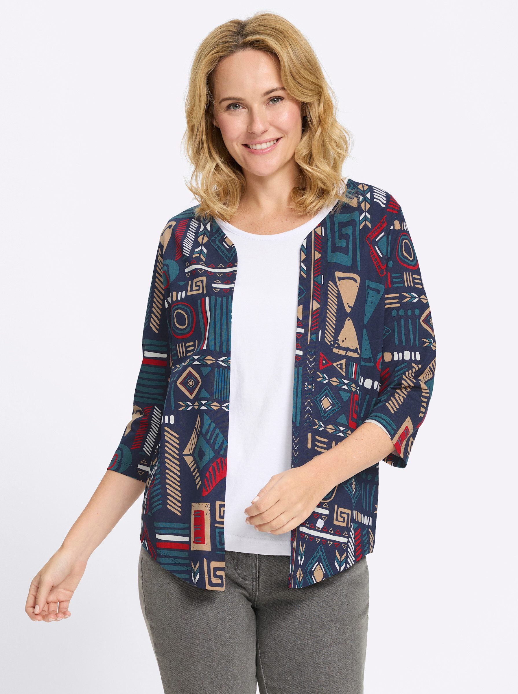 Sieh an! Shirtjacke Shirtjacke 3/4-Arm