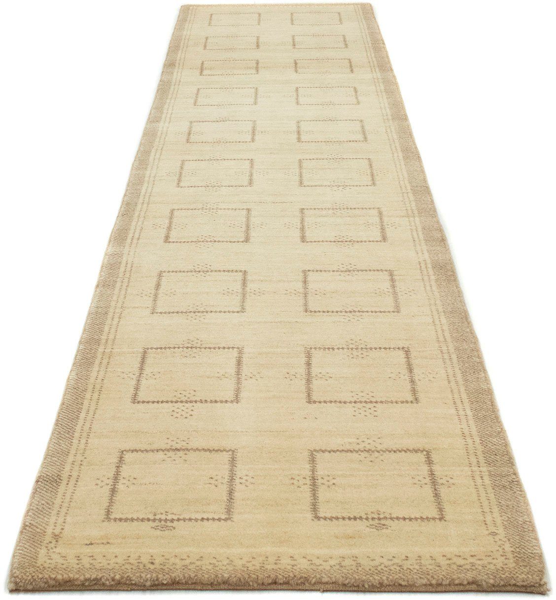 Wollteppich Gabbeh Teppich handgeknüpft naturweiß, rechteckig, mm, handgeknüpft Höhe: morgenland, 18