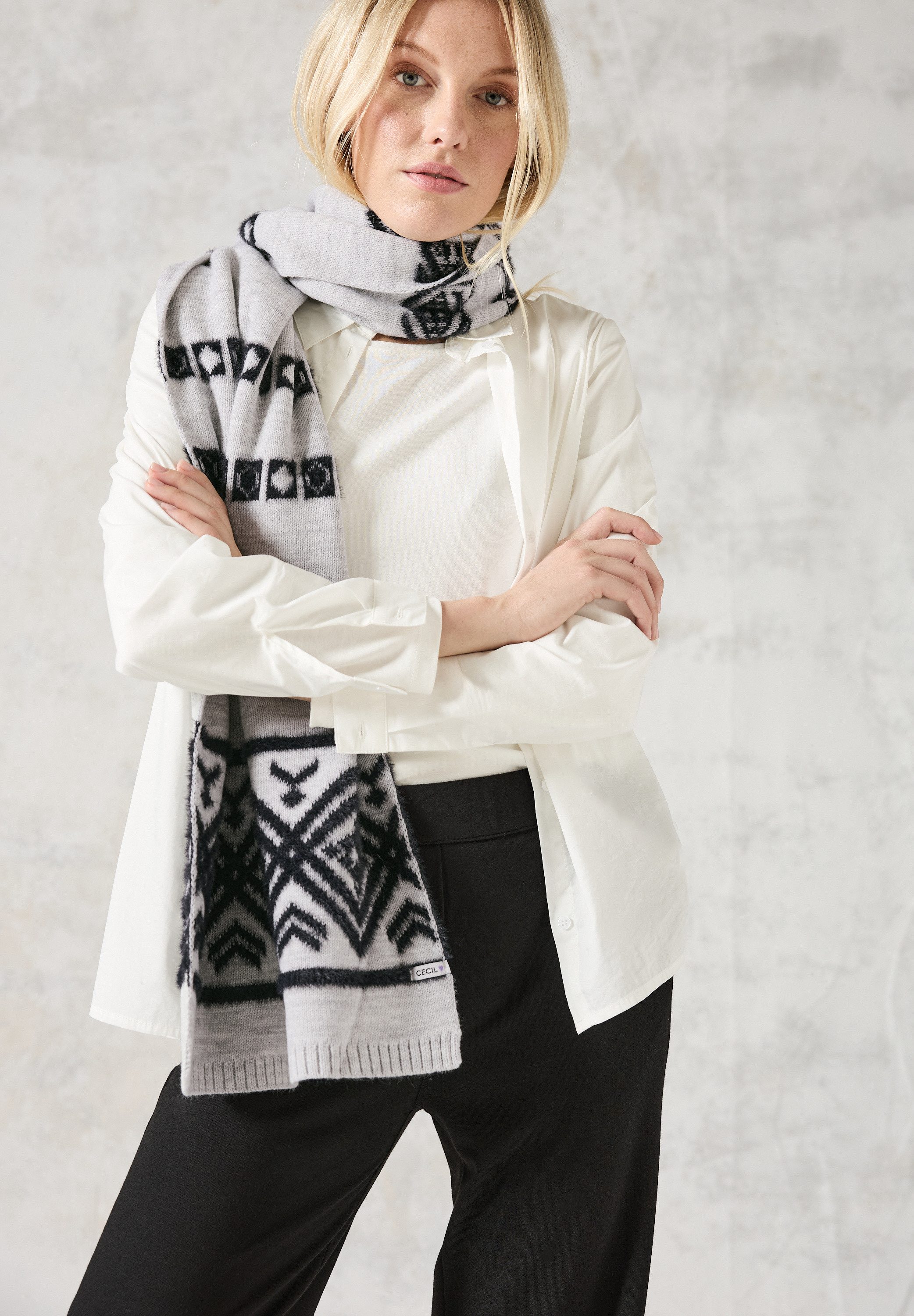 CECIL Schal, aus softem Materialmix