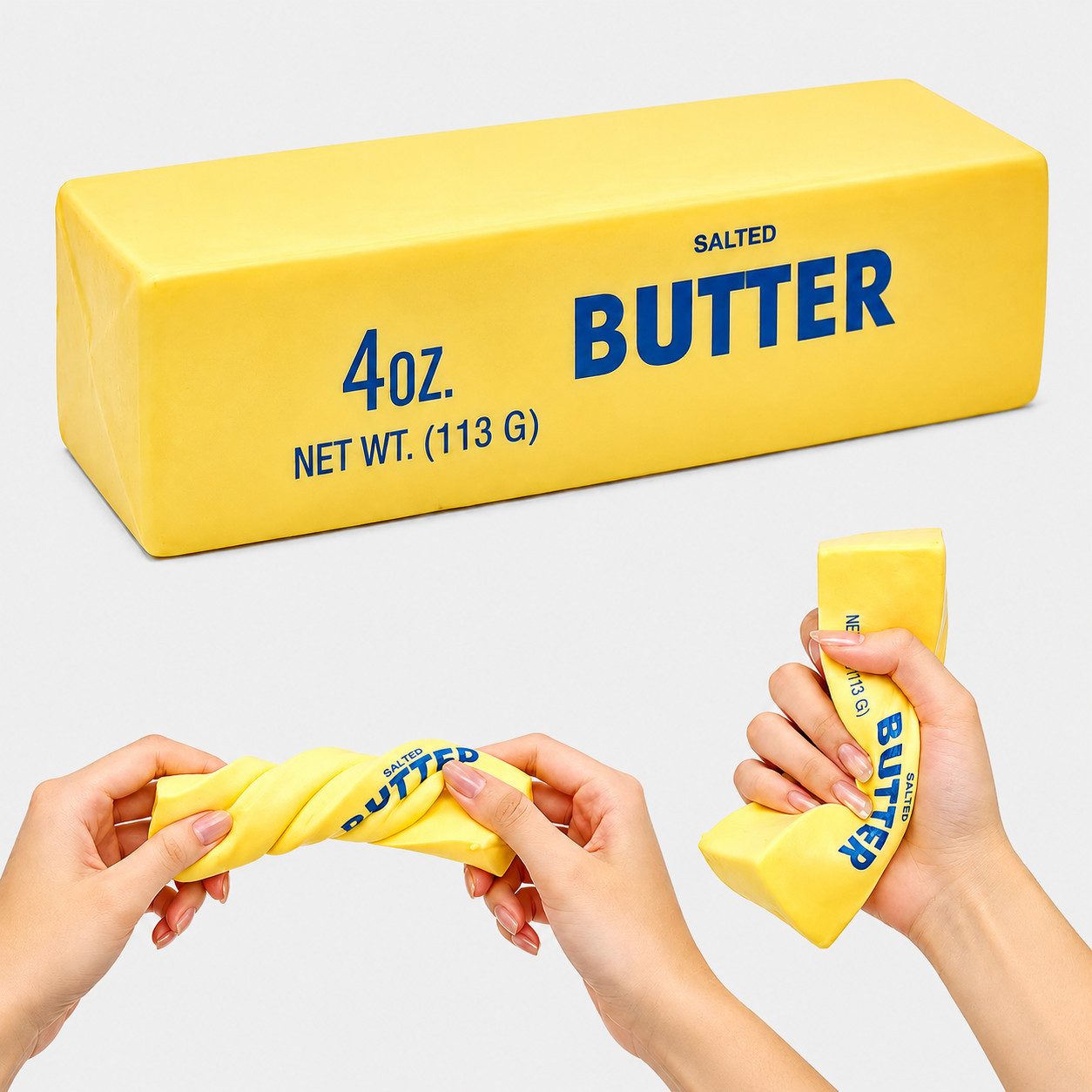Candy & Bar Greifling Butter Squishy Fidget Toy – 4 Farben zu Auswahl