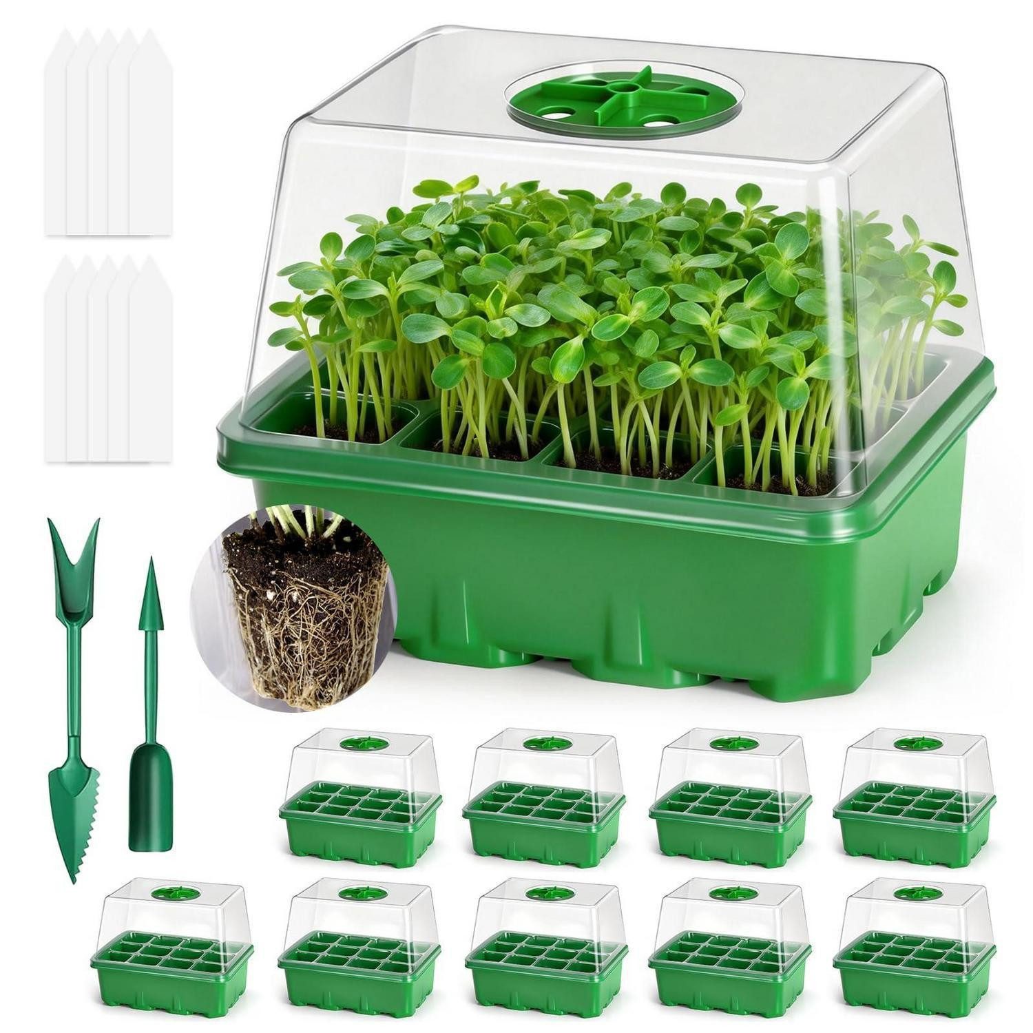 LuxusKollektion Anzuchttopf Saatlingsträger 120 Zellen 10er Pack (10 St)