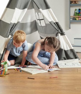 EBUY Spielzelt Tipi Zelt für Kinder mit Lichterkette, Aufbewahrungstasche (1-tlg)