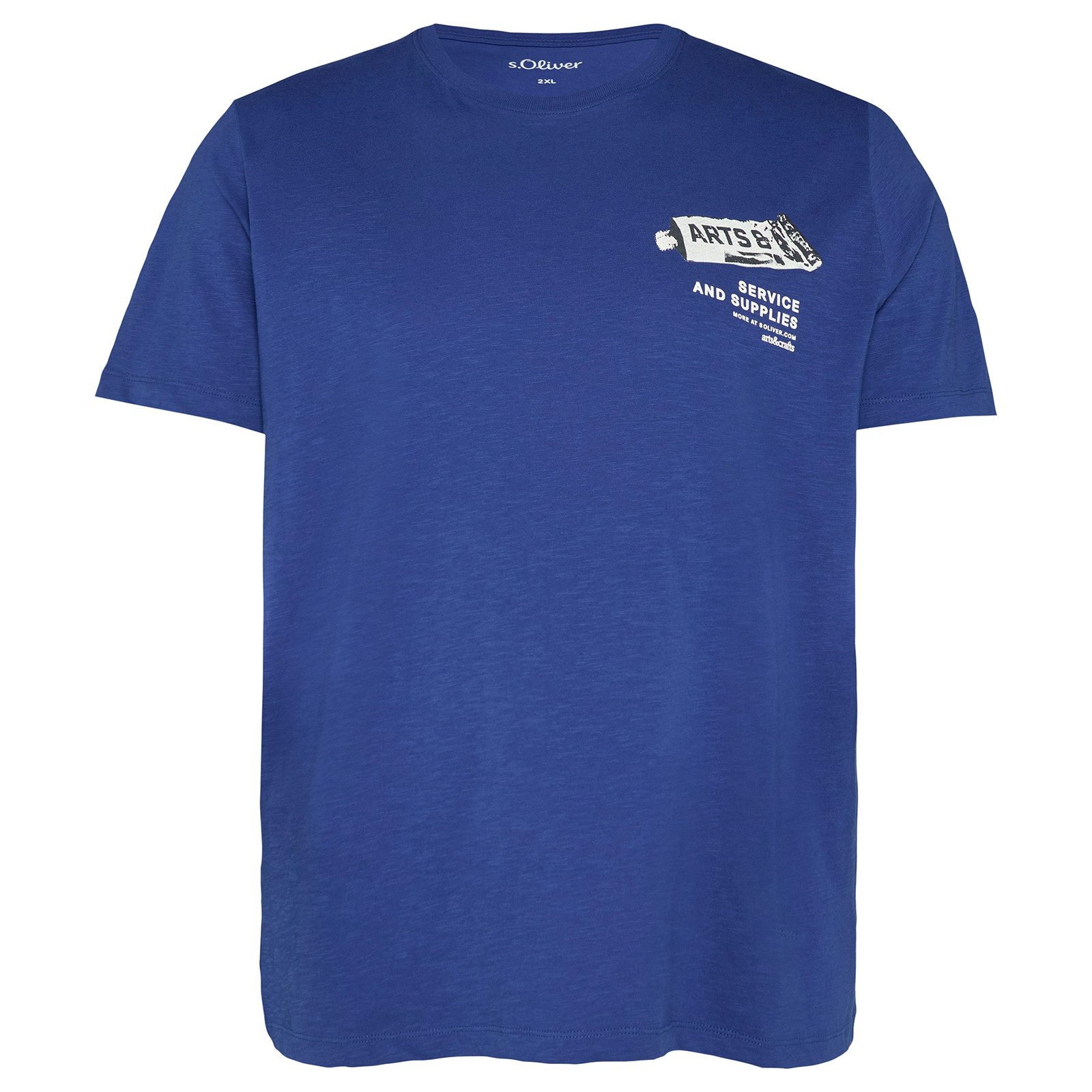 s.Oliver Rundhalsshirt s.Oliver T-Shirt royalblau XXL günstig online kaufen