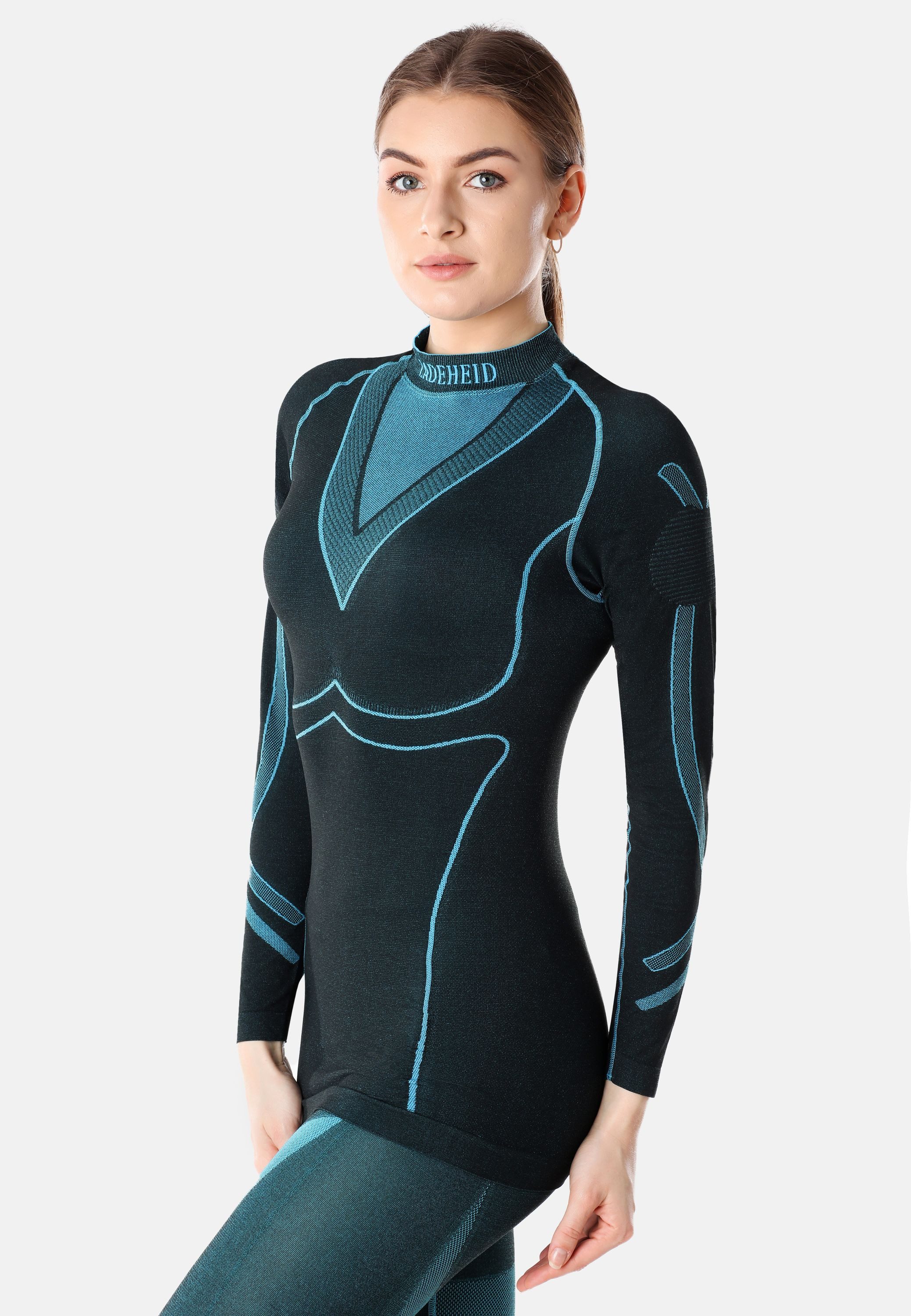 Ladeheid Funktionsunterhemd Damen Funktionsunterwäsche langarm Shirt Thermoaktiv LAGI004