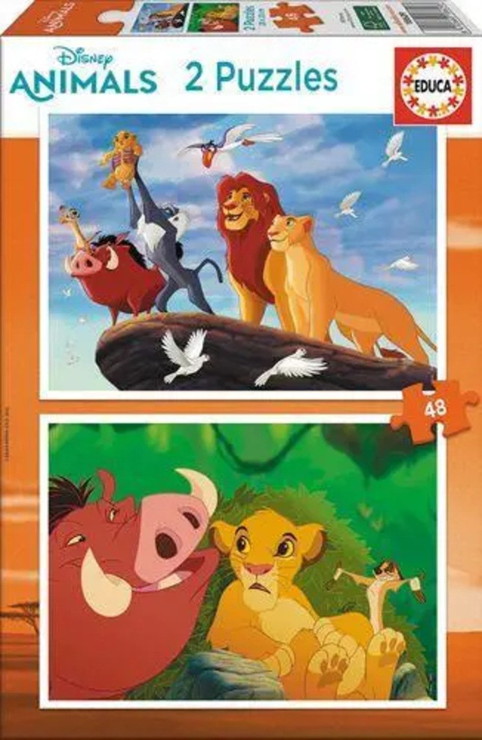 Hutter Trade Selection Puzzle Educa - Disney - Der König der Löwen - Puzzle 2x48 Teile, 48 Puzzleteile