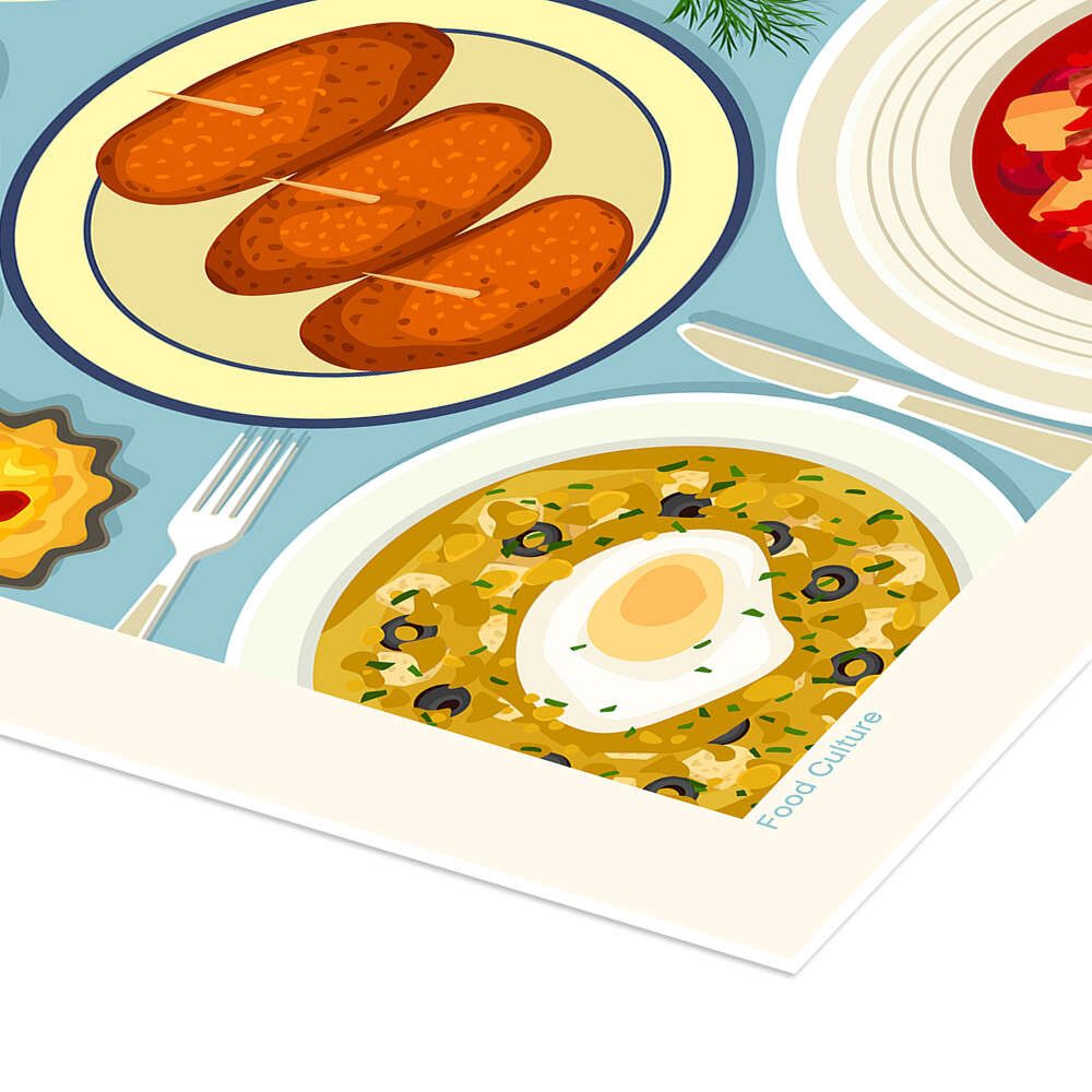Posterlounge Wandbild Traditional Food - Portuguese Cuisine, Editors Choice, erhältlich als Poster, Leinwandbild, Wandsticker oder Acrylglasbild