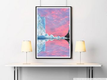 Sinus Art Poster Landschaftsfotografie 60x90cm Poster Abendhimmel beim Perito Moreno Gletscher Argentinien