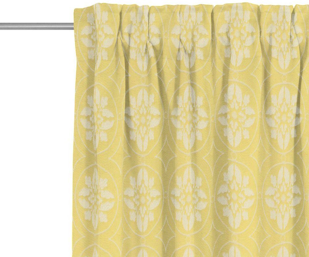 Multifunktionsband Vorhang (1 St), gelb blickdicht, aus nachhaltig Adam, light, Bio-Baumwolle Romantic Puligny Jacquard,