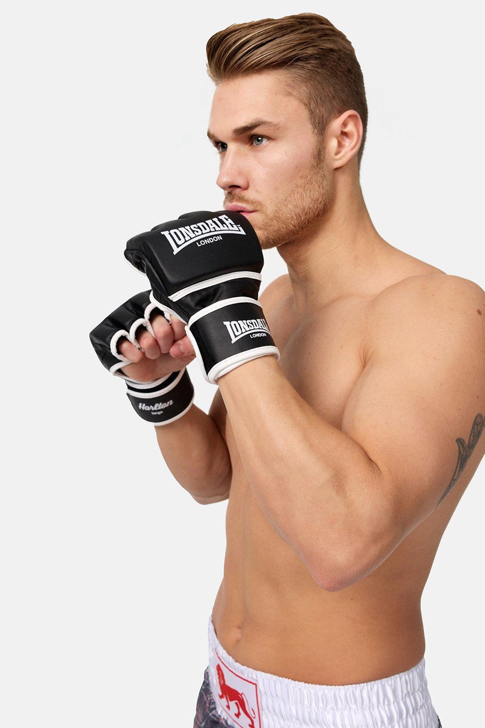 Lonsdale MMA-Handschuhe Black/White HARLTON