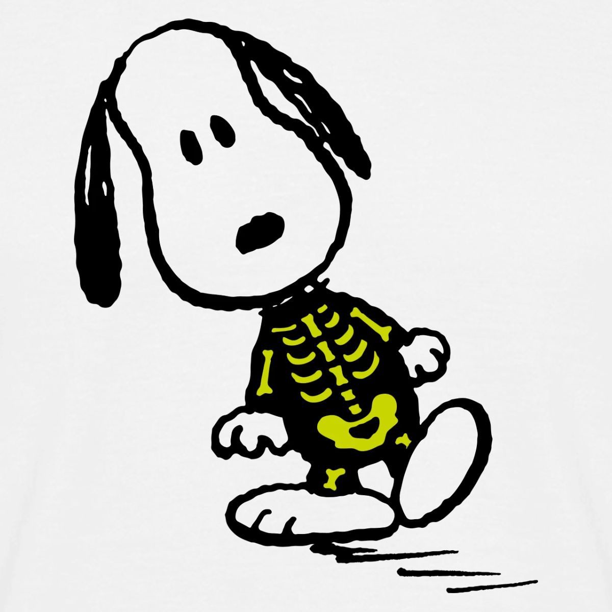 Spreadshirt T-Shirt Peanut Snoopy Halloween X-Ray Röntgenbild Lustig Männer T-Shirt (1-tlg)