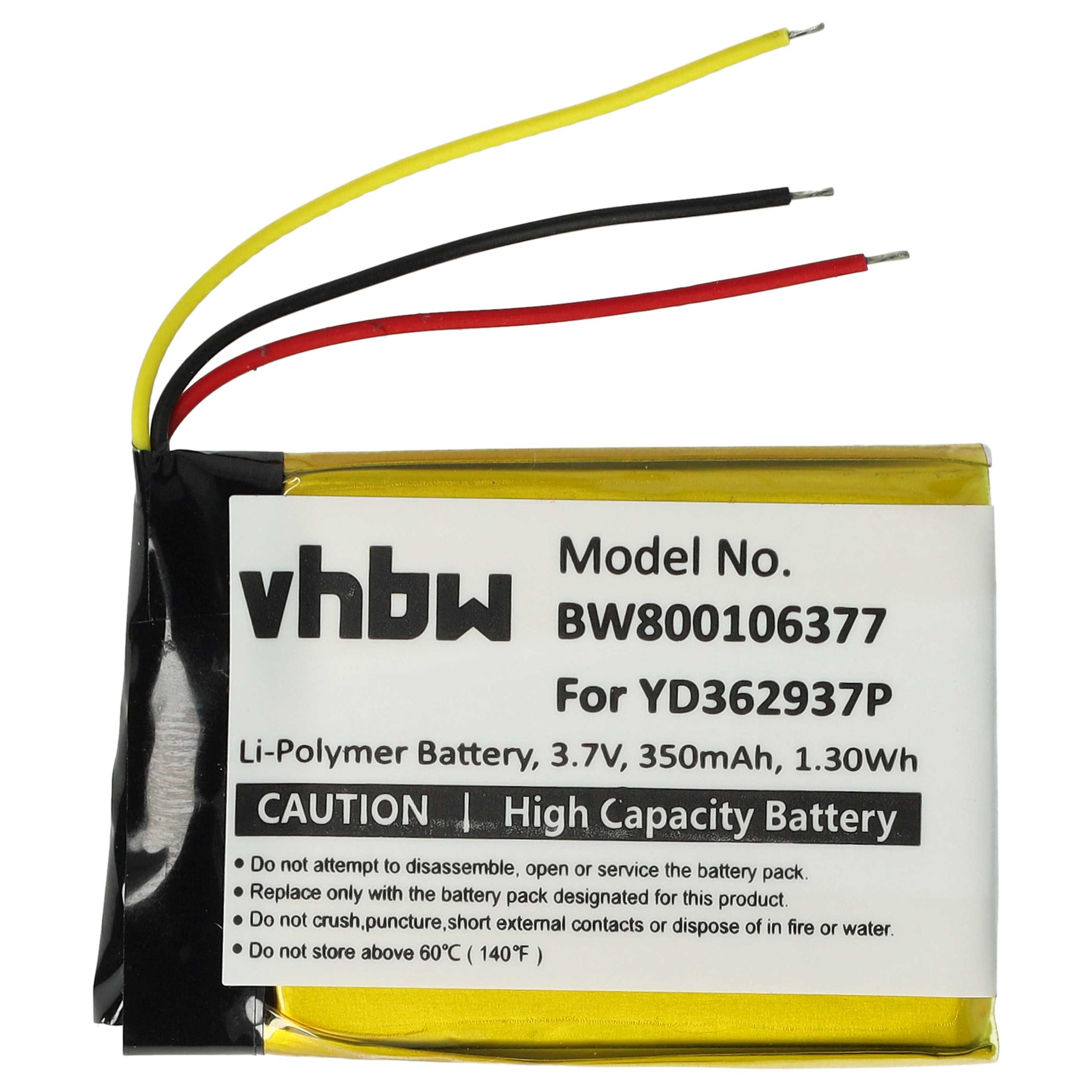 vhbw Akku passend für GoPro Wi-Fi Remote, ARMTE-001, HERO 3, ARMTE-002, Akku Akku Li-Polymer 350 mAh (3,7 V, 1 St), Leistungsfähiger Austausch-Akku für Infrarot Fernbedienung