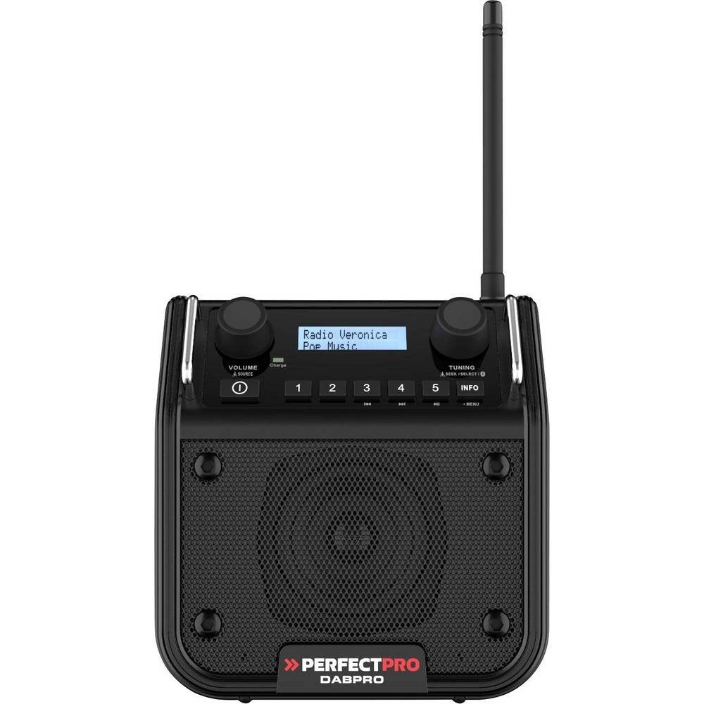 PerfectPro BAUSTELLENRADIO DPR2 Radio (stoßfest, spritzwassergeschützt, staubdicht)