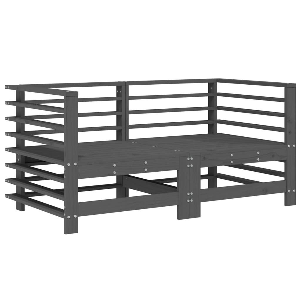vidaXL Sofaelement Garten-Ecksofas 2 Stk. Grau günstig online kaufen