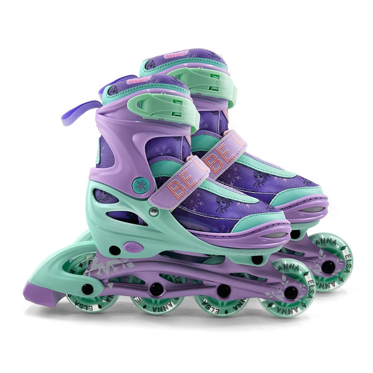 Disney Frozen Rollschuhe Kinder Inliner – 3in1 Skates mit ABEC-7 Kugellagern Größe 34-37