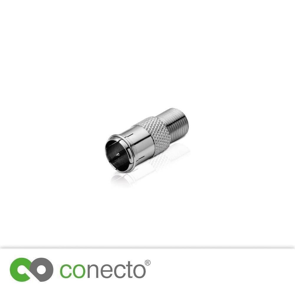 conecto conecto F-Verbinder, F-Kupplung, F-Buchse, SAT-Kabel auf Adapter F-Stecker Quick